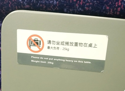 高鐵動車二等座上面的小桌子介紹？